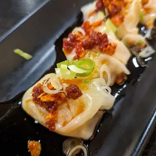 Spicy shrimp dumplings