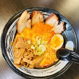 Pork Creamy TomYum Ramen - with extra bamboo