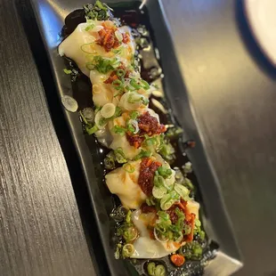 Spicy Crispy Garlic Shrimp Dumplings