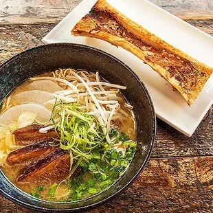 2018 &amp; 2019 JapanFes Ramen Contest AWARD-WINNING RAMEN: Beef Bone Marrow Gyukotsu Ramen featuring beef bone marrow broth with wagyu brisket