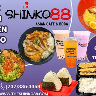 New Lunch special order Bento get free tea or soda can (11am-3pm)