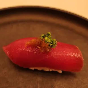 Tuna isn&apos;t something I usually eat for nigiris but this didnt have that weird tuna taste so def delicious but still kinda forgettable
