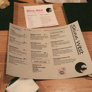 Valentines menu