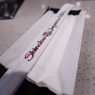 Chopsticks. You can ask for silverware if needed.