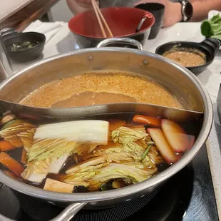 Can split a pot if you and your friend can't decide which broth flavors to choose :)