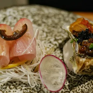 sushi, sashimi, sushi and sashimi, food
