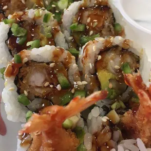 Shrimp tempura with jalapeño