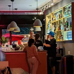 View of the bar counter