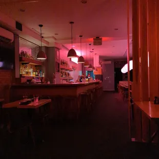 View of the sushi counter