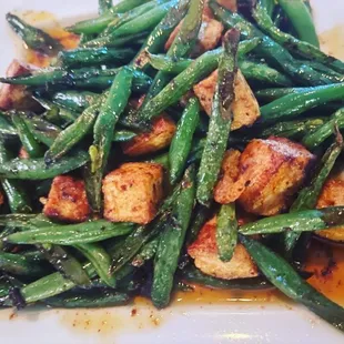 Green Bean, crispy shrimp, &amp; tofu