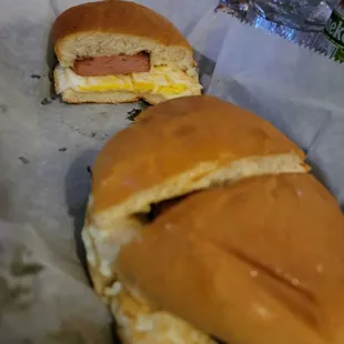 Spam and Egg Sandwich