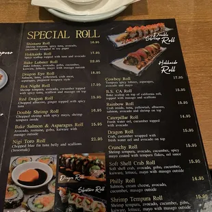 Part of the menu
