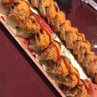 Kamikaze Roll (top)  4th of July (bottom)