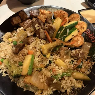 Steak and shrimp hibachi