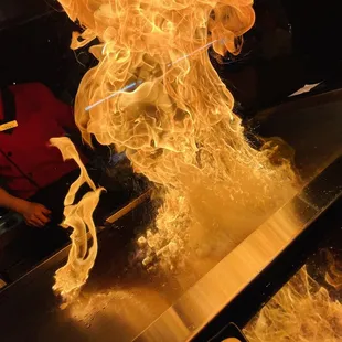  a chef in the background