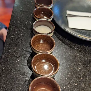 Both the samurai and the imperial sake flights