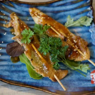 39. Grilled Chicken Skin (6 Skewers)