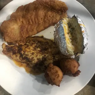 Grouper fried and Broiled