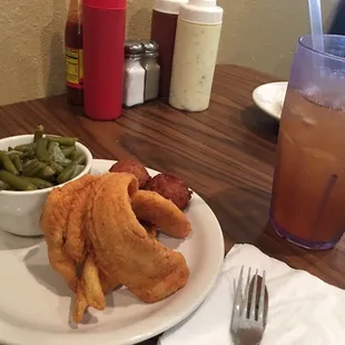 Fried flounder