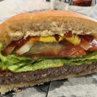 Shipley burger (cut in half)