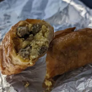 the inside of a pastry