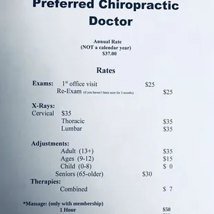 No Insurance , No Problem! Insurance Copay Costly,  check out our Preferred Chiropractic Doctor Plan!