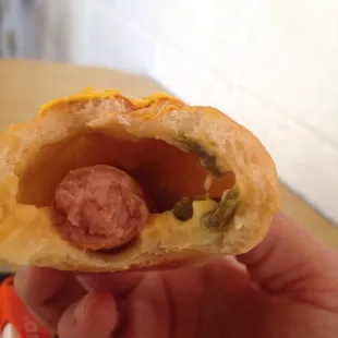 Spicy sausage and cheese