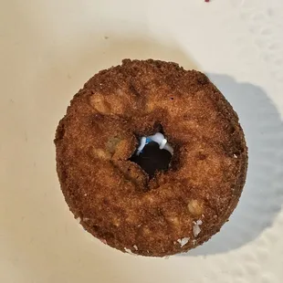 Way over-cooked cake donut