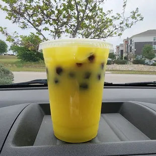Pineapple bubble tea