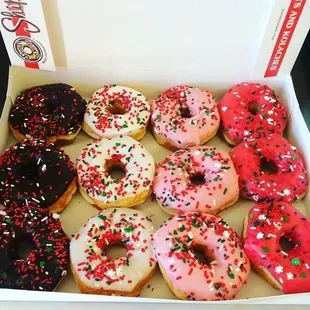 a box of assorted donuts