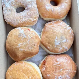 Just a few favorites after today's dental visit. LOL. Yes to Sugar raised, Glazed, Raspberry-Filled, Boston Cream, Cherry and Blueberry.