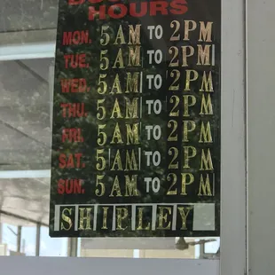 business hours