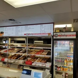 a display of donuts