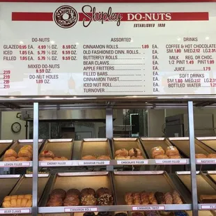 a display of donuts