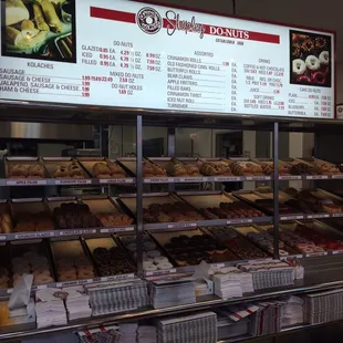 a display of donuts