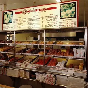 a display of donuts