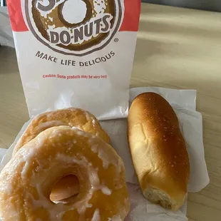 Original Glazed Donuts and kolache