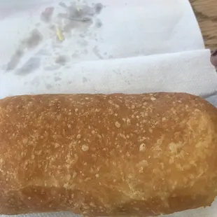 Kolache was so hard it cut my gum and made me bleed.