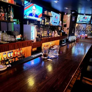 Bar seating.