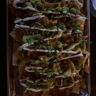 Savage Nachos w/Chicken (- jalapeño)