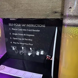 Instructions for the wall.