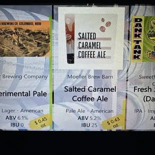 A couple beer flavors