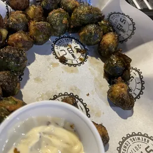 Crispy Brussels Sprouts (half consumed) 3/2023