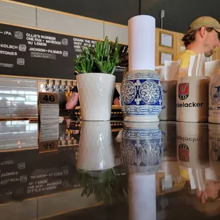 a man at the counter