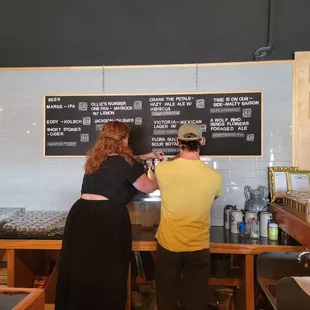 View of Tap List from the Bar.