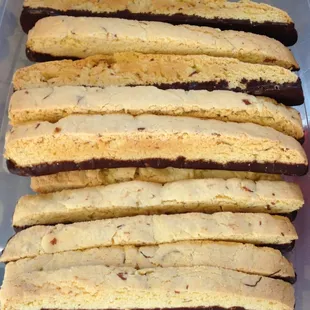 Freshly baked biscotti by Plume Bakery