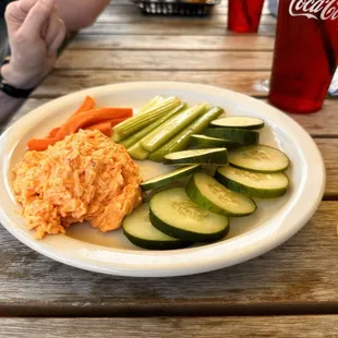 Pimento Cheese plate made gluten-free