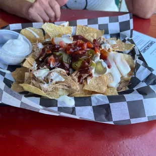 a plate of nachos