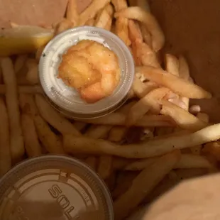 10 pcs Large shrimps and chips