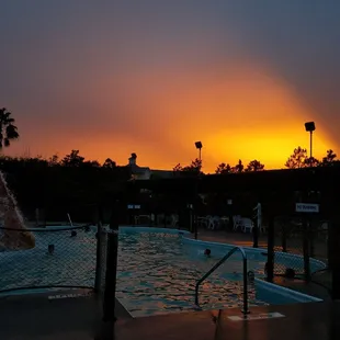 Sunset on a stormy day.